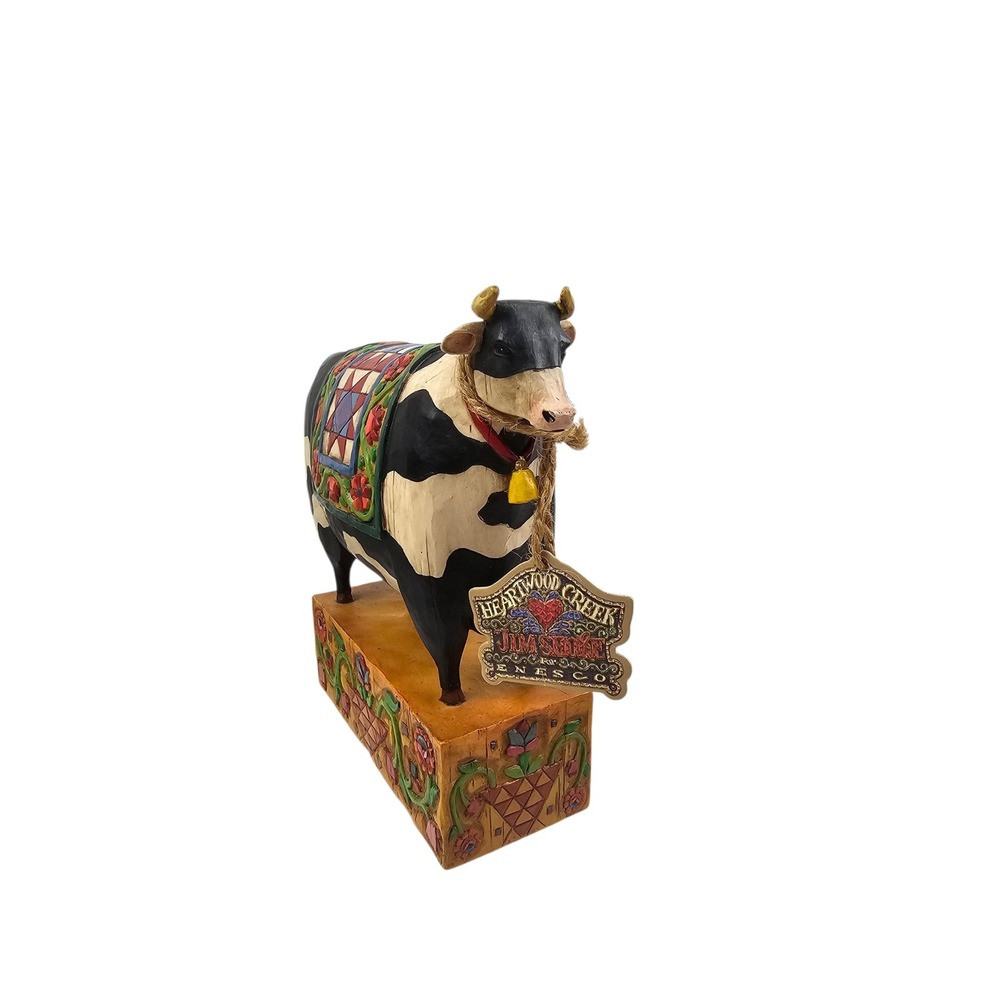 Jim Shore Heartwood Creek A Grand Tradition Cow Figurine 117143 Enesco 2003 - Picture 7 of 9